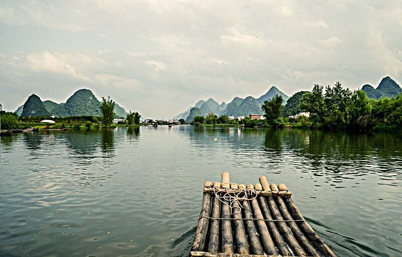 Raft A drifting raft of tree trunks